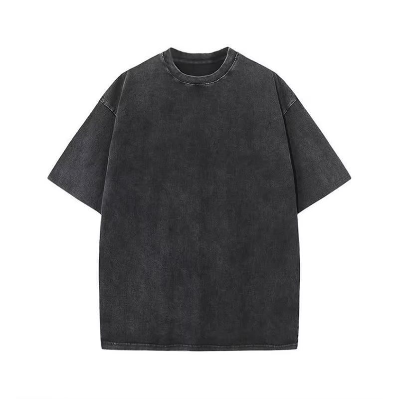 230G T-Shirt Oversized Acid Washed Tee Print Retro Punk T-Shirt for Men'S Women'S Adults 100% Cotton Harajuku Casual Streetwear